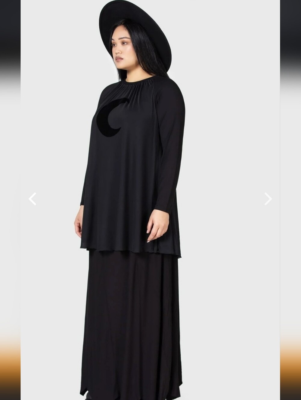 Killstar Black Crescent Moon Long Sleeve Dress - Picture 6 of 12